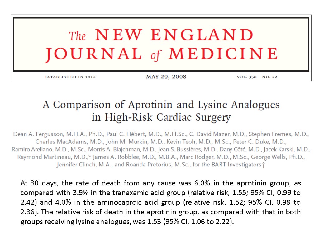 At 30 days, the rate of death from any cause was 6.0% in the